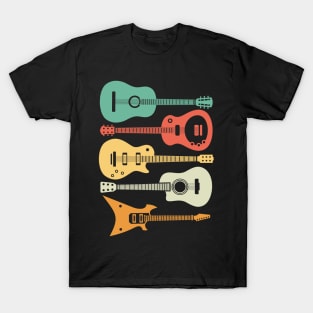 Guitars Classic Guitar Electric Guitar Retro Style T-Shirt